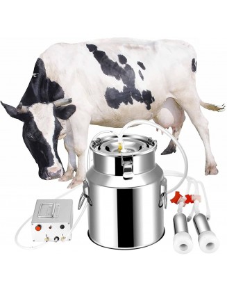 comedragon 14L Cow Pulsation Vacuum Electric MilMachine with Massage, Portable Farm Supplies for Sheep, Nigerian Dwarfs, Nubian Mix